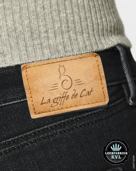 Faux Leather Clothing Labels